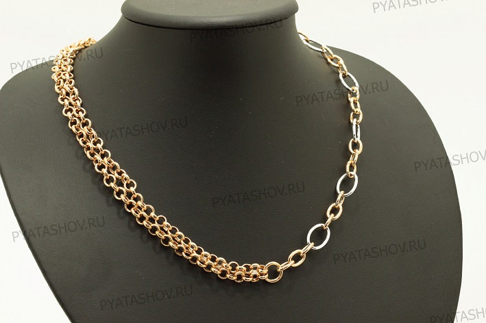 Колье из комбинированного золота Ювелирное изделие - Колье из комбинированного золота в магазине Best-Gold 123256