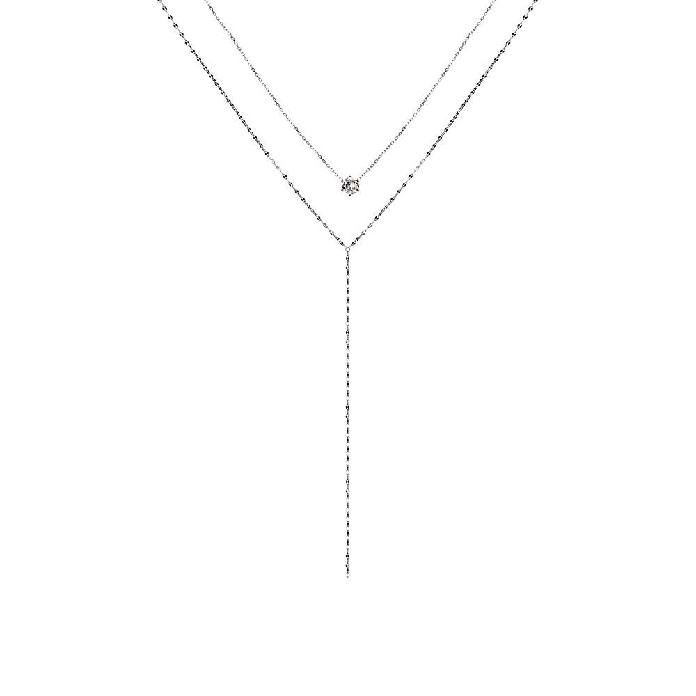 Ювелирное изделие - Колье из серебра с фианитом в магазине Best-Gold 078394