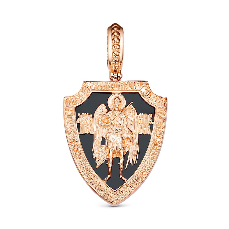 Ювелирное изделие - Подвеска из красного золота с ониксом в магазине Best-Gold 157747