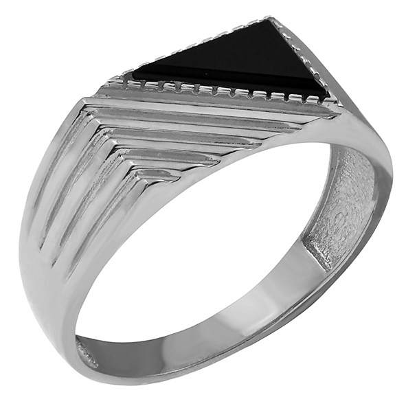 Ювелирное изделие - Мужская печатка из серебра с агатом в магазине Best-Gold 142139