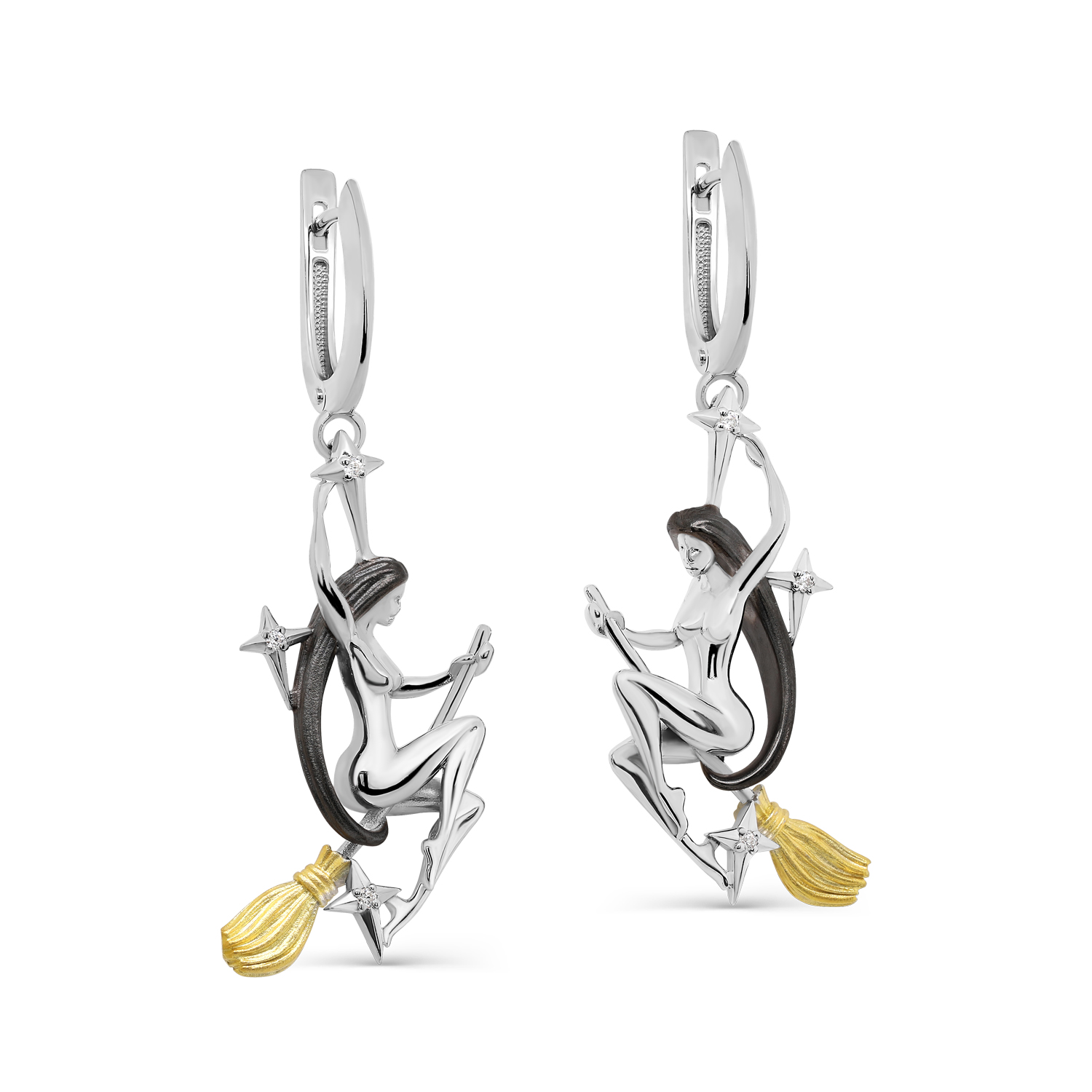 Серьги из серебра с фианитами Ювелирное изделие - Серьги из серебра с фианитами в магазине Best-Gold 072733