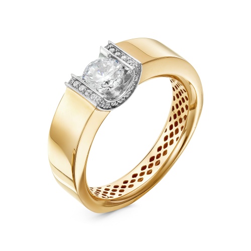 Ювелирное изделие - Кольцо из красного золота с фианитами в магазине Best-Gold 028659