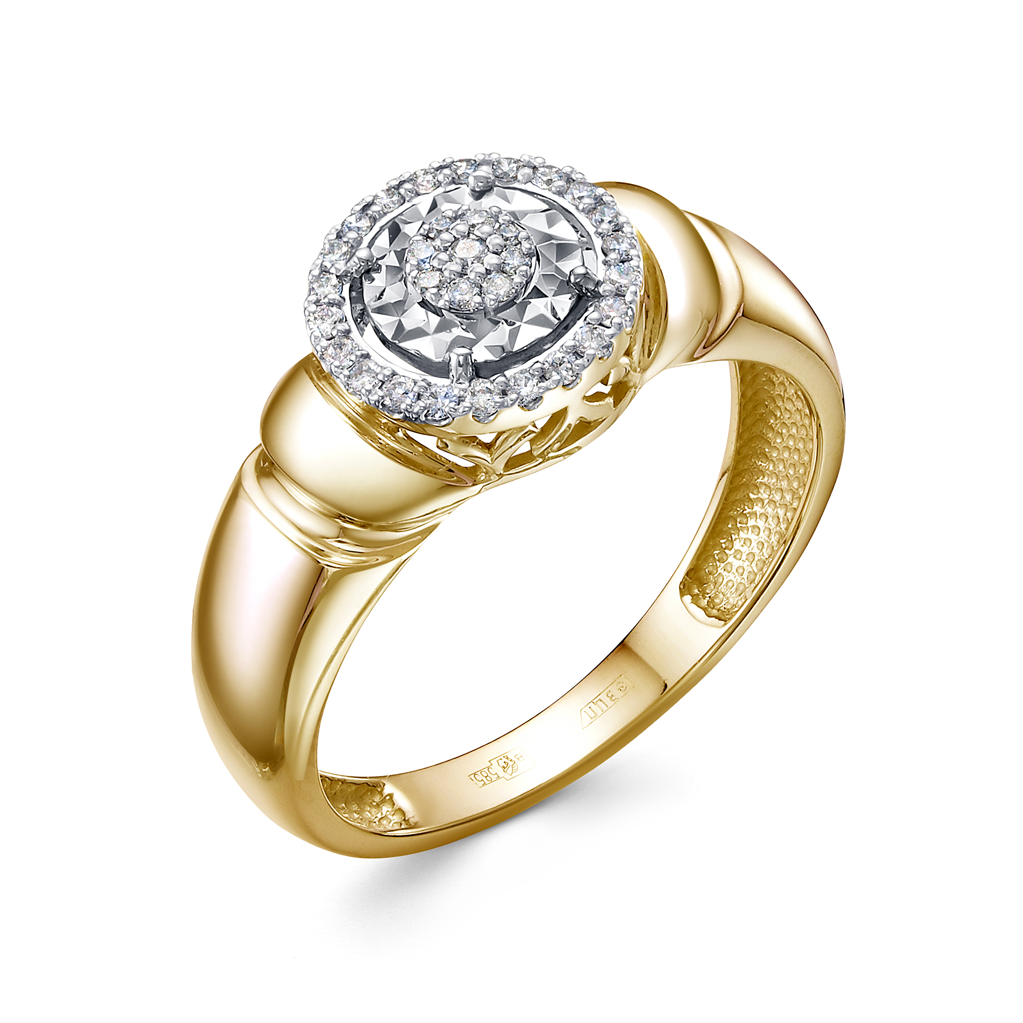 Кольцо в желтом золоте с бриллиантом Ювелирное изделие - Кольцо в желтом золоте с бриллиантом в магазине Best-Gold 132311
