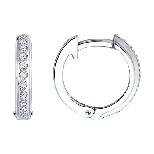 Серьги из белого золота с бриллиантами