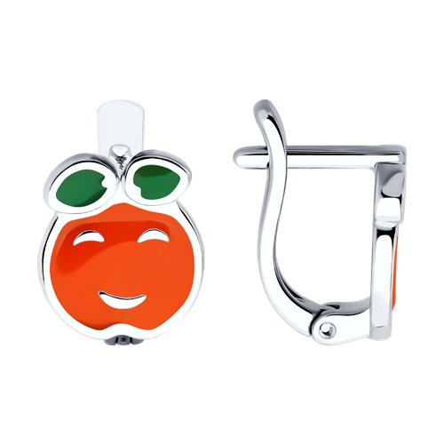 Серьги из серебра с эмалью Ювелирное изделие - Серьги из серебра с эмалью в магазине Best-Gold 140672