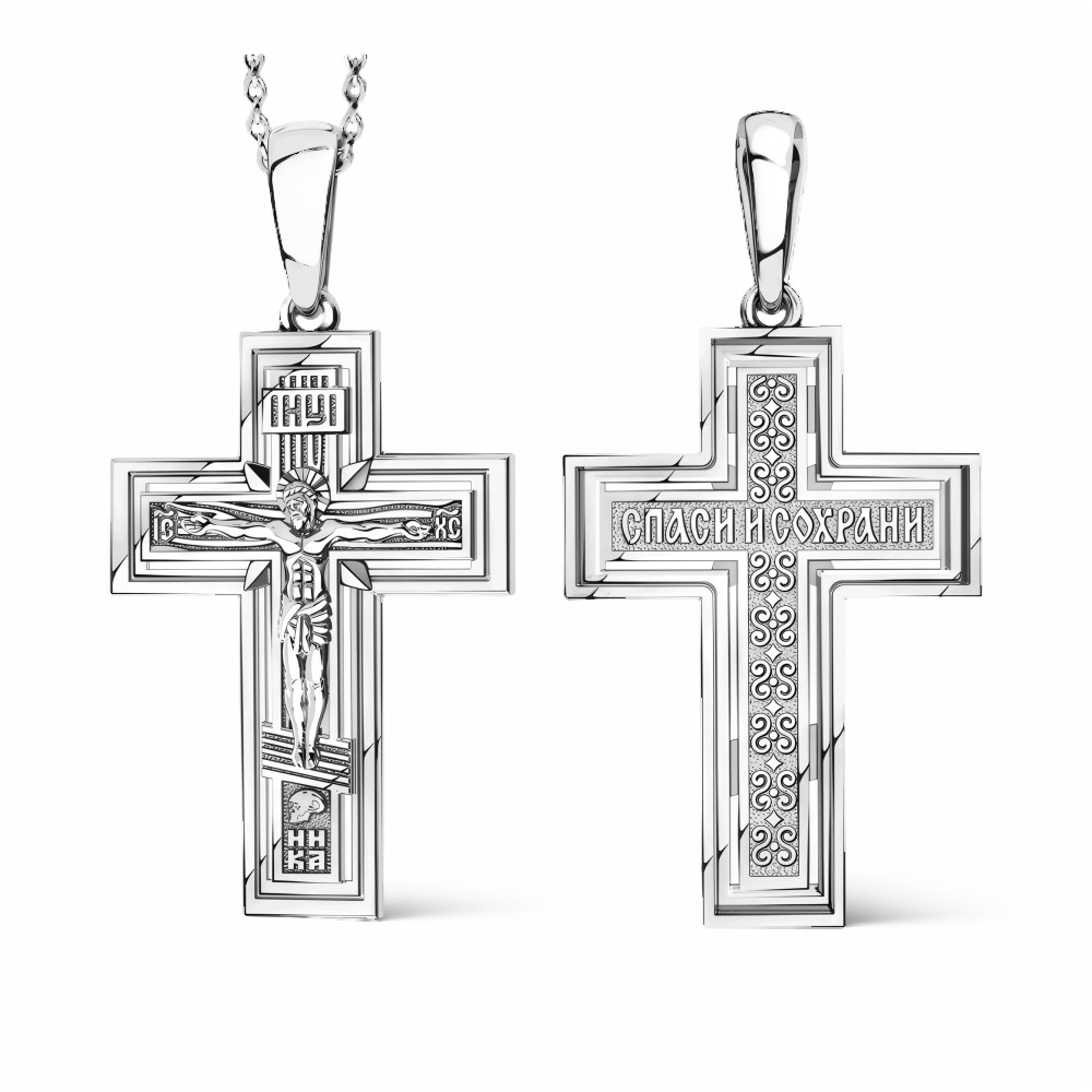 Крест из белого золота Ювелирное изделие - Крест из белого золота в магазине Best-Gold 155988