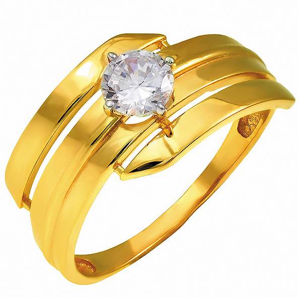 Ювелирное изделие - Кольцо из красного золота с фианитами в магазине Best-Gold 125813