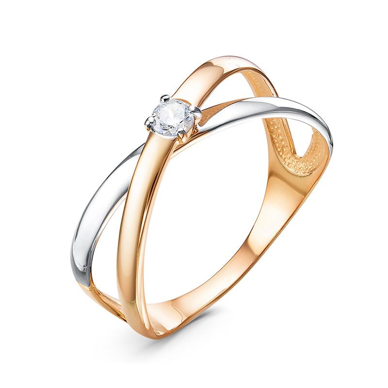 Кольцо из красного золота с фианитами Ювелирное изделие - Кольцо из красного золота с фианитами в магазине Best-Gold 133033