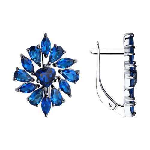 Серьги из серебра с фианитами Ювелирное изделие - Серьги из серебра с фианитами в магазине Best-Gold 121008