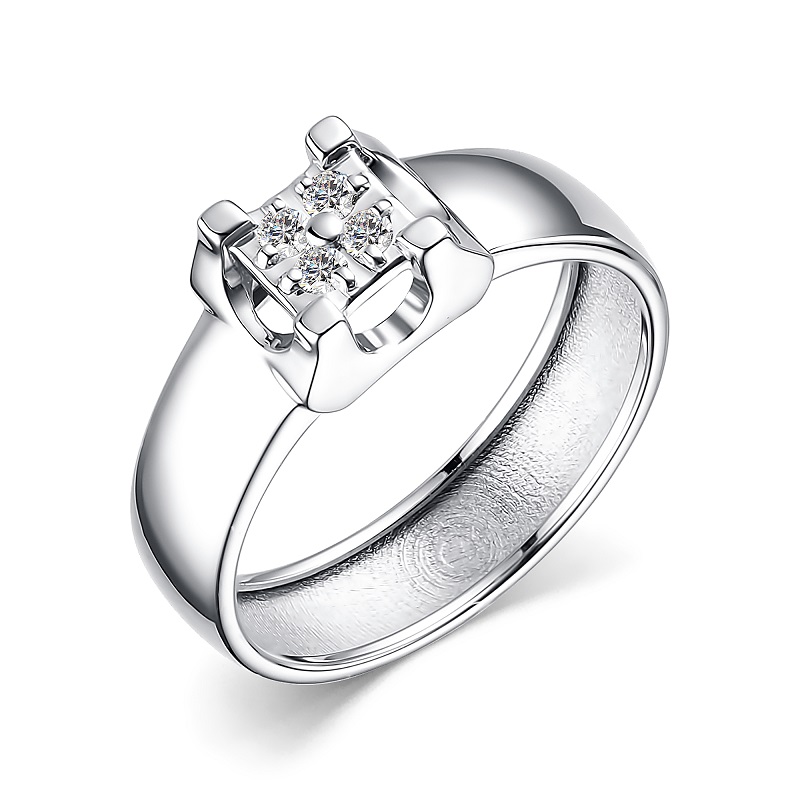 Кольцо из белого золота с бриллиантами Ювелирное изделие - Кольцо из белого золота с бриллиантами в магазине Best-Gold 154355