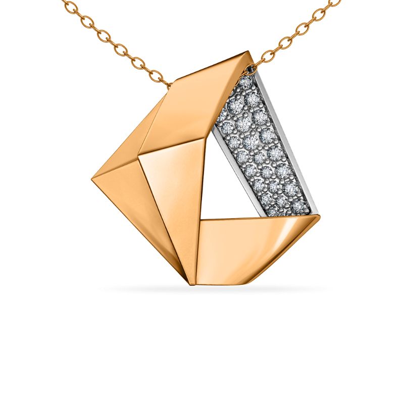 Подвеска из красного золота с фианитами Ювелирное изделие - Подвеска из красного золота с фианитами в магазине Best-Gold 146338