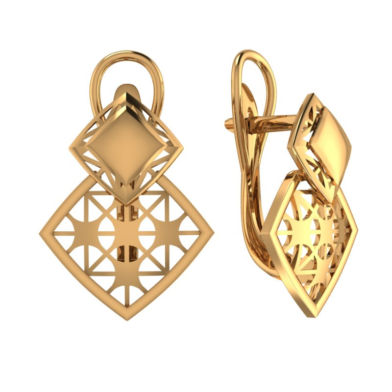 Ювелирное изделие - Серьги из красного золота в магазине Best-Gold 033927
