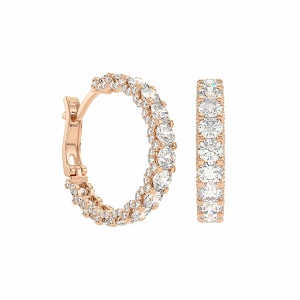 Серьги из красного золота с фианитами Ювелирное изделие - Серьги из красного золота с фианитами в магазине Best-Gold 102769