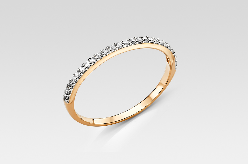 Кольцо из красного золота с бриллиантами Ювелирное изделие - Кольцо из красного золота с бриллиантами в магазине Best-Gold 144633