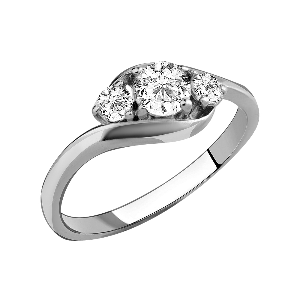 Кольцо из серебра с цирконием Ювелирное изделие - Кольцо из серебра с цирконием в магазине Best-Gold 132363