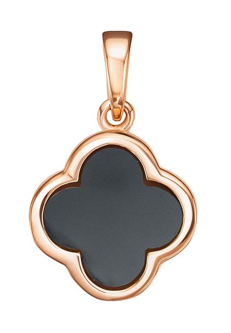 Подвеска из красного золота с ониксом Ювелирное изделие - Подвеска из красного золота с ониксом в магазине Best-Gold 034897