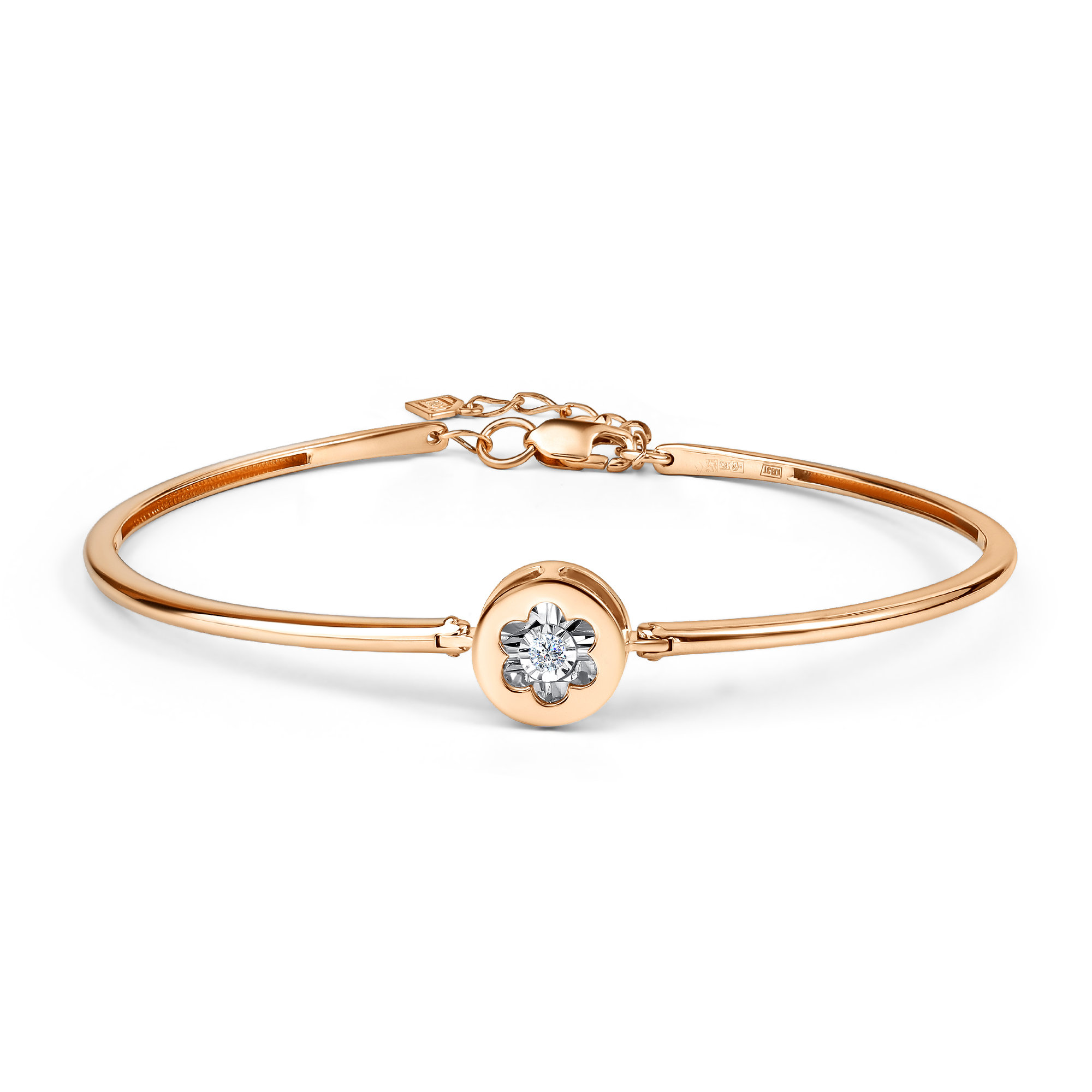 Браслет в красном золоте с бриллиантами Ювелирное изделие - Браслет в красном золоте с бриллиантами в магазине Best-Gold 149169