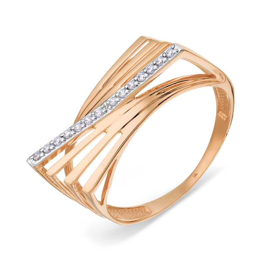 Кольцо из красного золота с фианитами Ювелирное изделие - Кольцо из красного золота с фианитами в магазине Best-Gold 105517