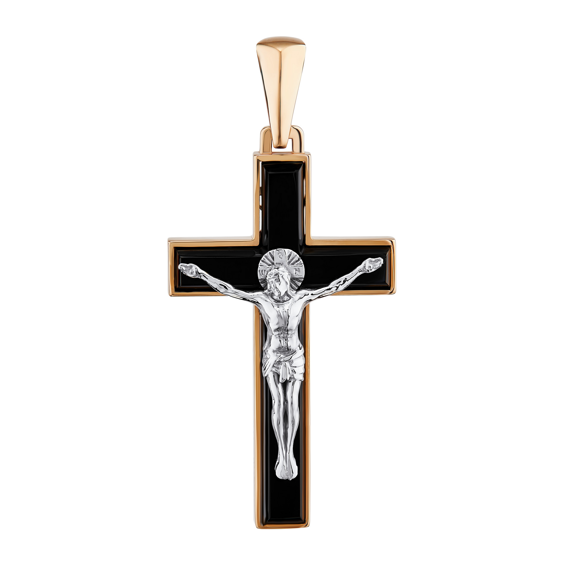 Крест из красного золота с агатом Ювелирное изделие - Крест из красного золота с агатом в магазине Best-Gold 145209