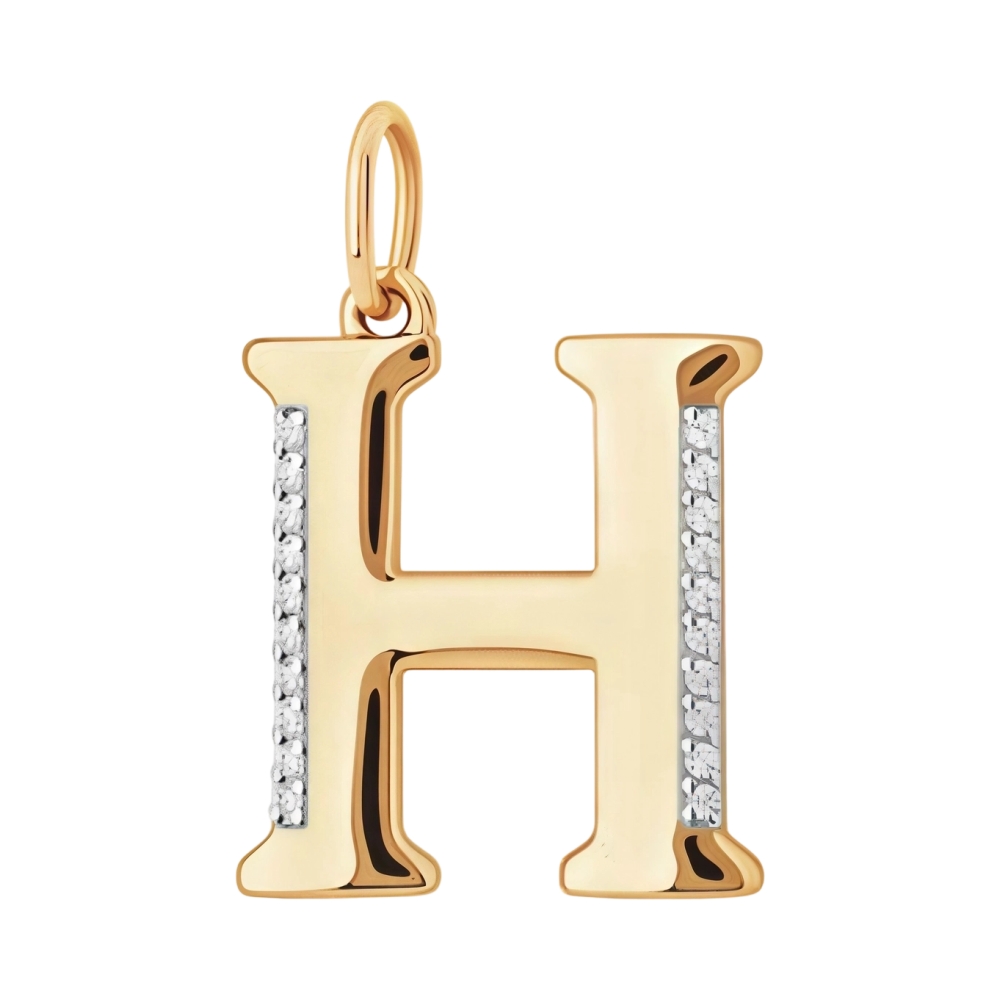 Ювелирное изделие - Подвеска из красного золота с фианитами в магазине Best-Gold 106539