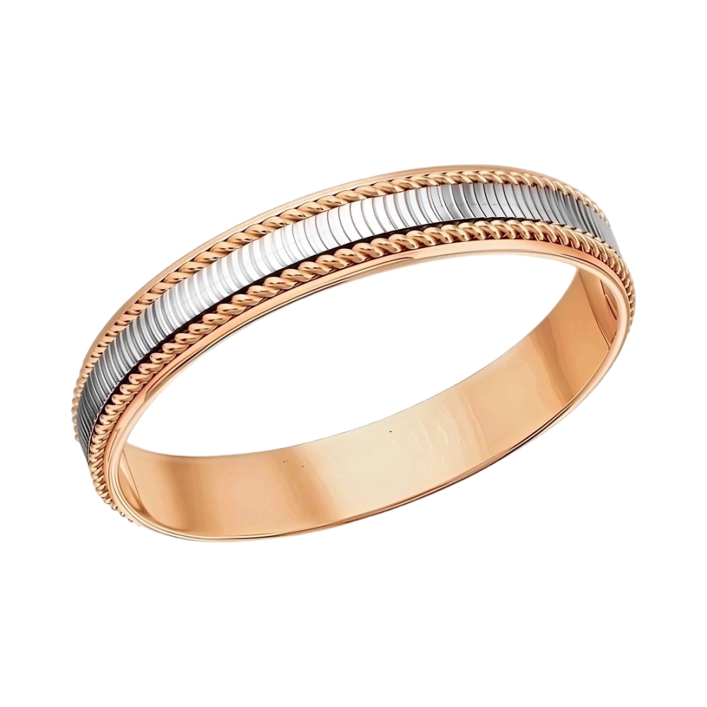 Ювелирное изделие - Обручальное кольцо из комбинированного золота в магазине Best-Gold 008250