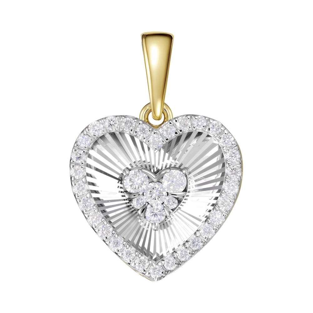 Ювелирное изделие - Подвеска из желтого золота  бриллиантами в магазине Best-Gold 148833