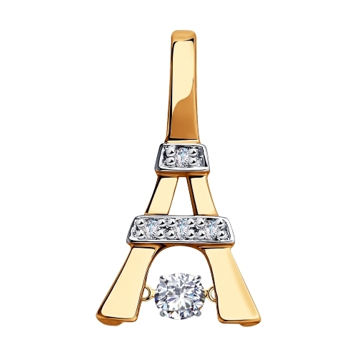 Подвеска из красного золота с бриллиантами Ювелирное изделие - Подвеска из красного золота с бриллиантами в магазине Best-Gold 088599