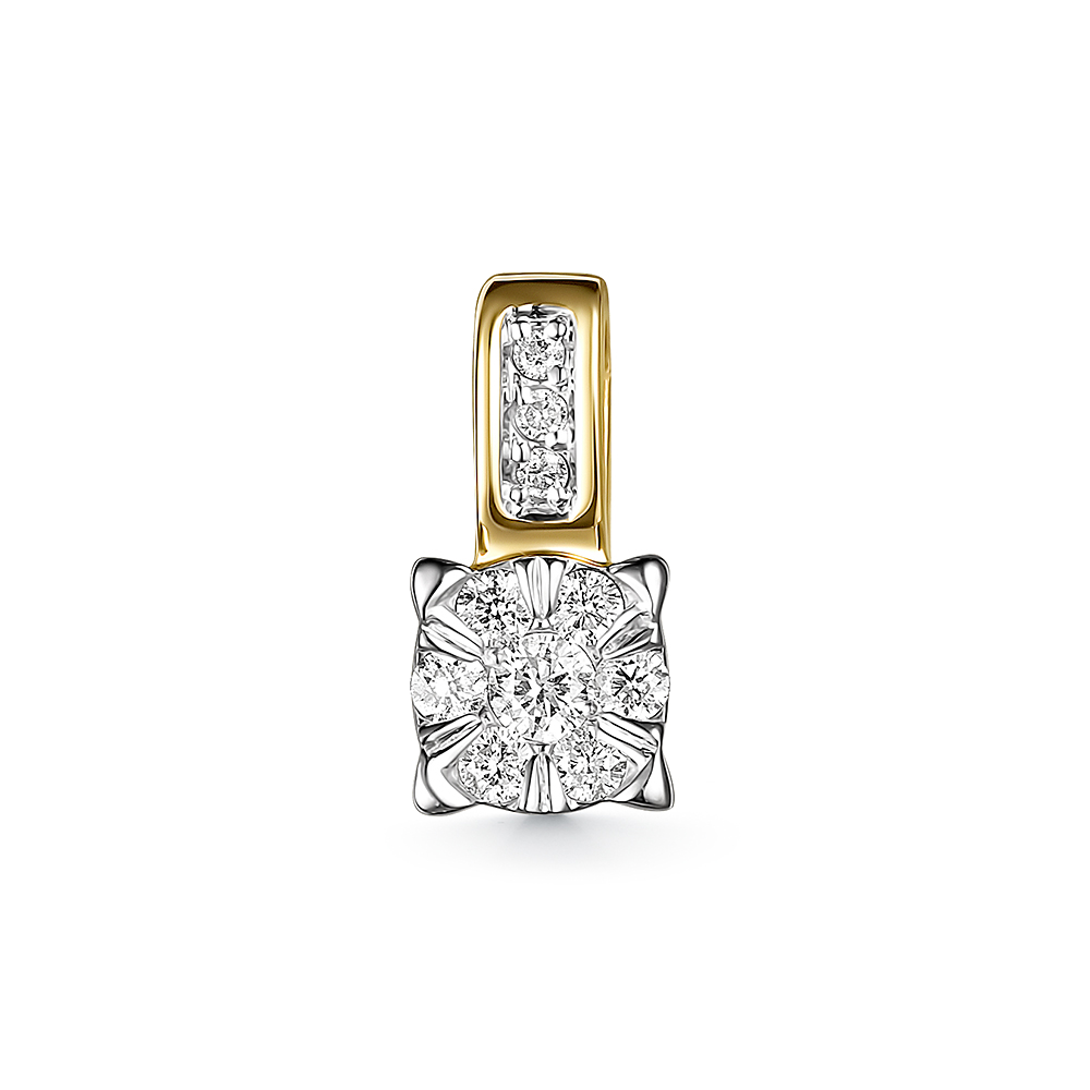 Ювелирное изделие - Подвеска из желтого золота с бриллиантами в магазине Best-Gold 132656