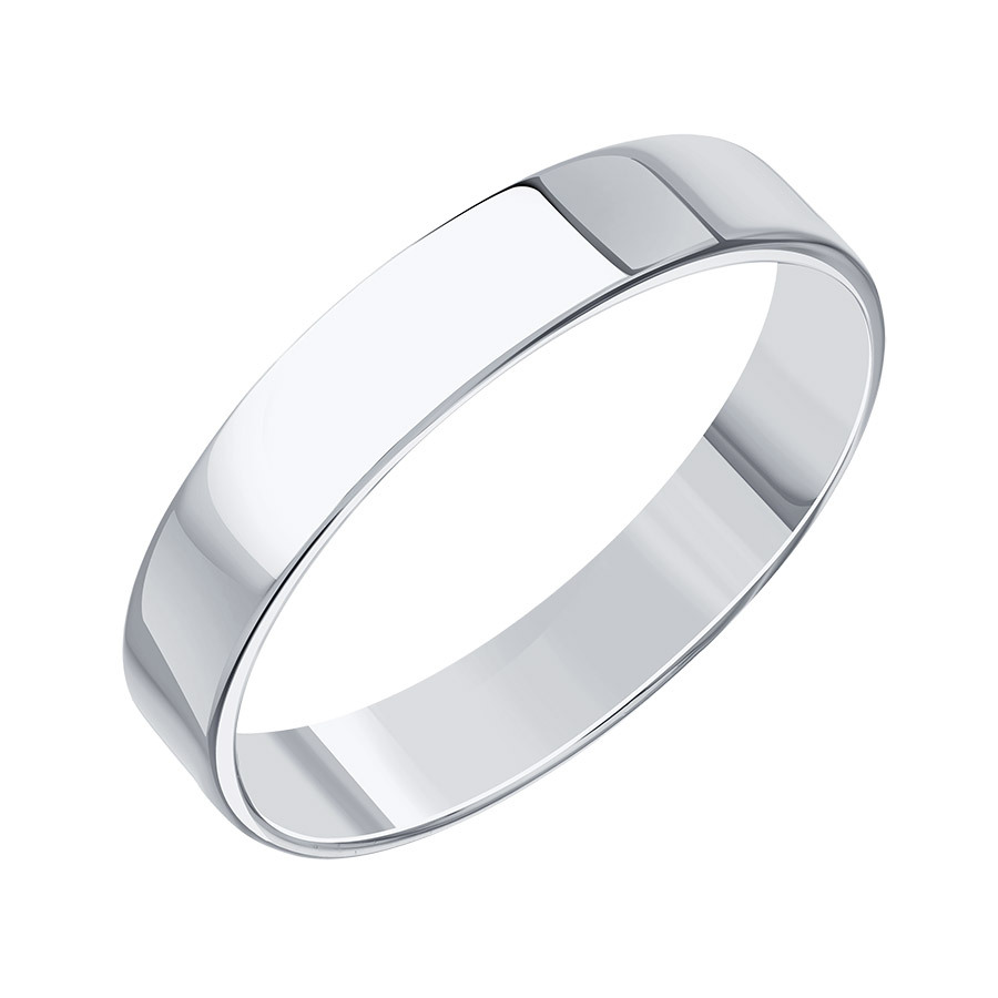 Обручальное кольцо классическое из белого золота Ювелирное изделие - Обручальное кольцо классическое из белого золота в магазине Best-Gold 009186