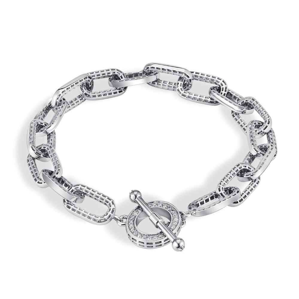 Ювелирное изделие - Браслет из белого золота с бриллиантами в магазине Best-Gold 140912