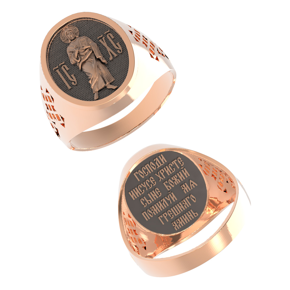 Ювелирное изделие - Печатка мужская из красного золота в магазине Best-Gold 158252