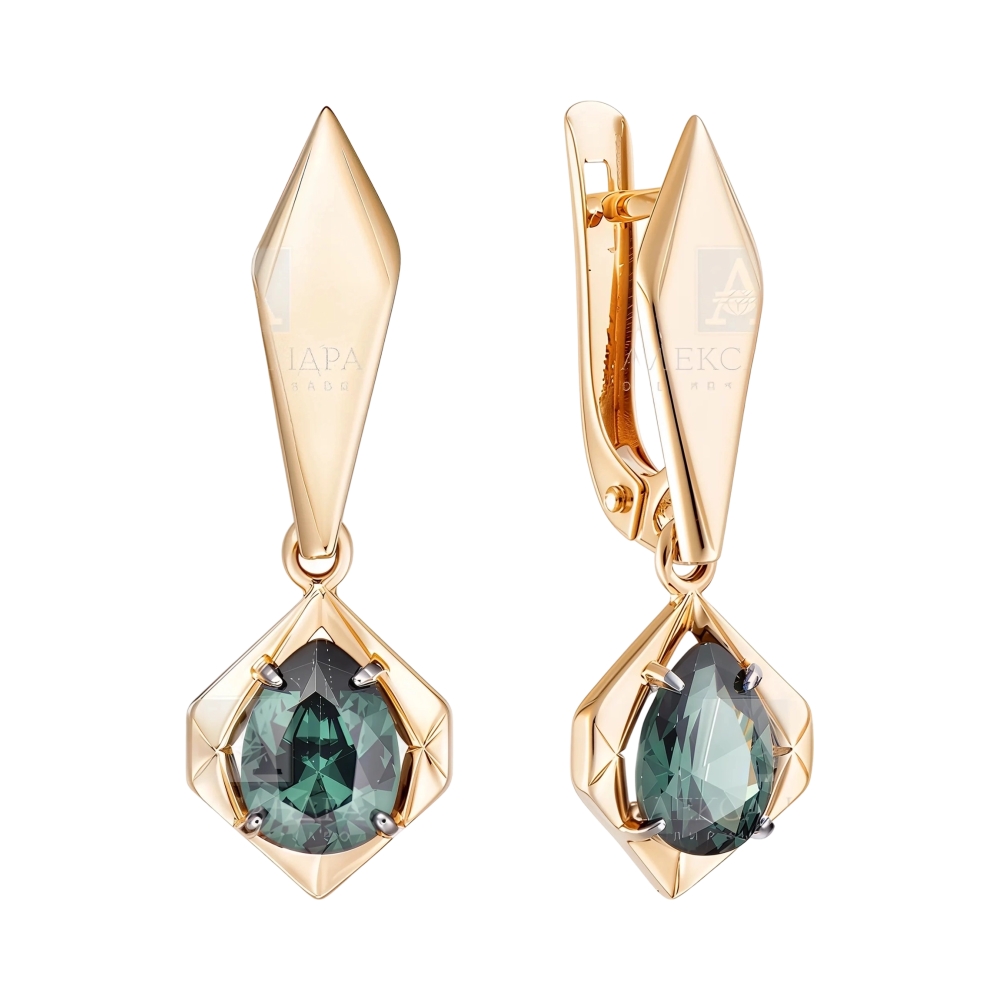 Серьги из красного золота с лондон топазом Ювелирное изделие - Серьги из красного золота с лондон топазом в магазине Best-Gold 154320