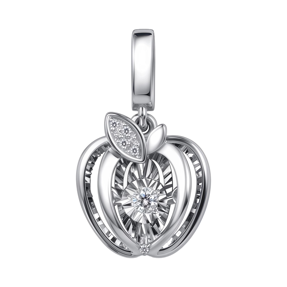 Ювелирное изделие - Подвеска из белого золота с бриллиантами в магазине Best-Gold 157311