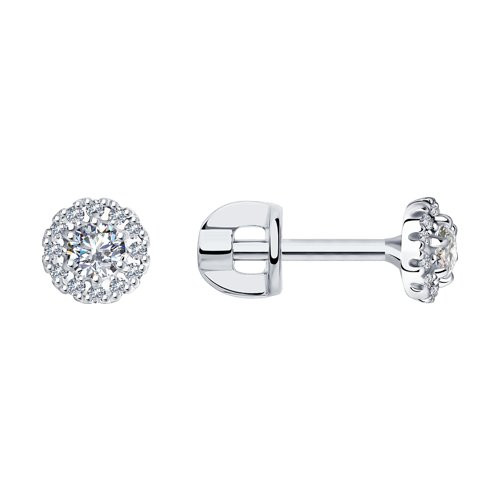 Серьги из белого золота с бриллиантами Ювелирное изделие - Серьги из белого золота с бриллиантами в магазине Best-Gold 030841