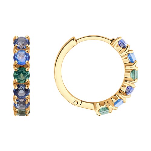 Серьги из красного золота с топазами Ювелирное изделие - Серьги из красного золота с топазами в магазине Best-Gold 146776