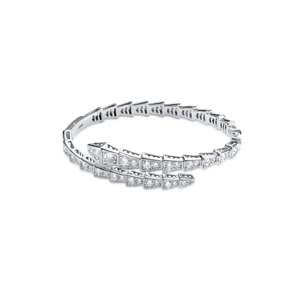 Браслет жеткий из белого золота с фианитами Ювелирное изделие - Браслет жеткий из белого золота с фианитами в магазине Best-Gold 130969