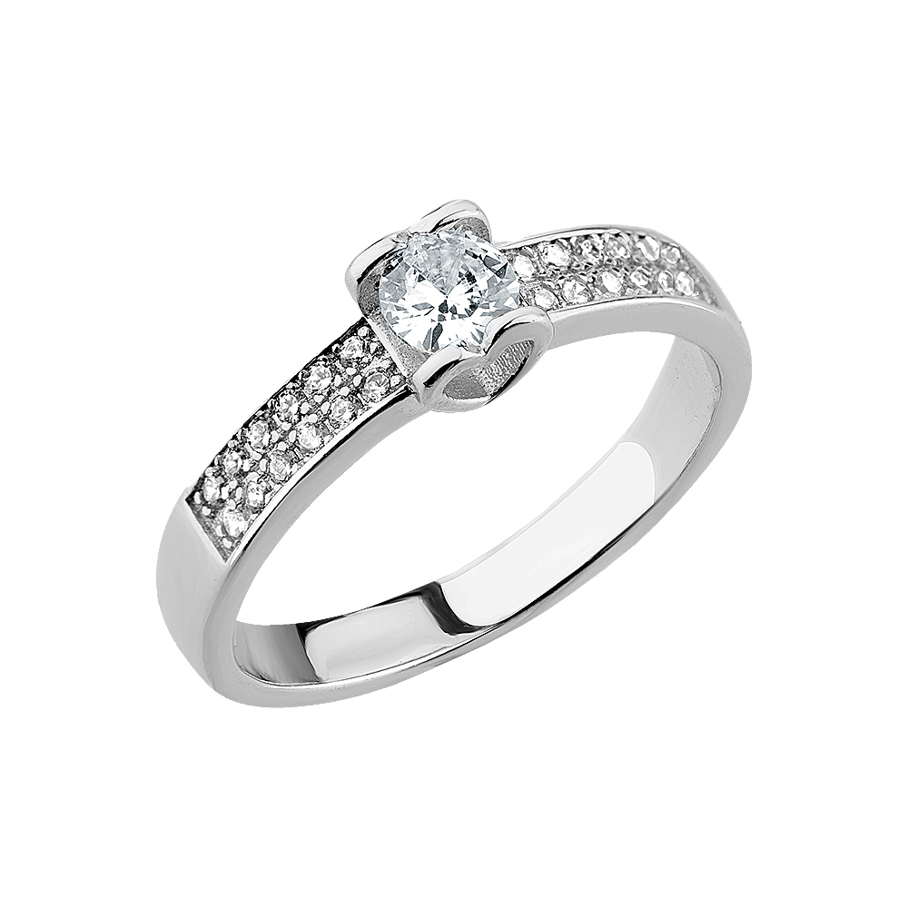 Кольцо из серебра с цирконием Ювелирное изделие - Кольцо из серебра с цирконием в магазине Best-Gold 146578