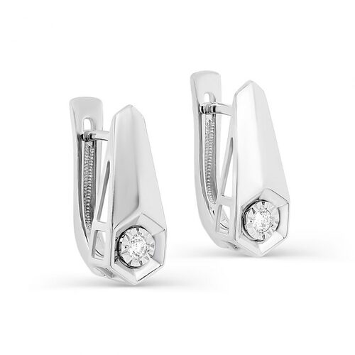 Серьги из белого золота с бриллиантами Ювелирное изделие - Серьги из белого золота с бриллиантами в магазине Best-Gold 078760
