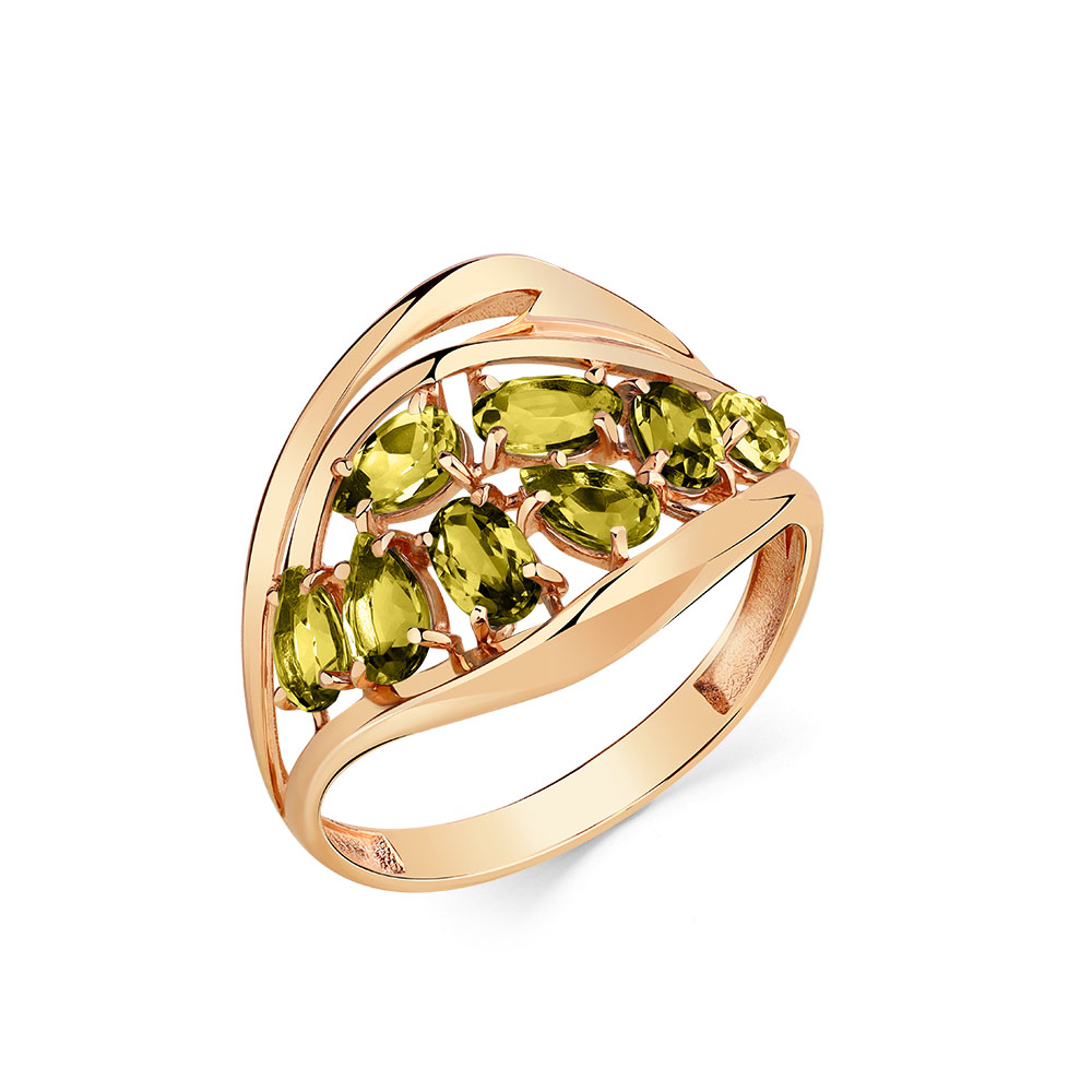 Кольцо из красного золота с султанитами Ювелирное изделие - Кольцо из красного золота с султанитами в магазине Best-Gold 140211