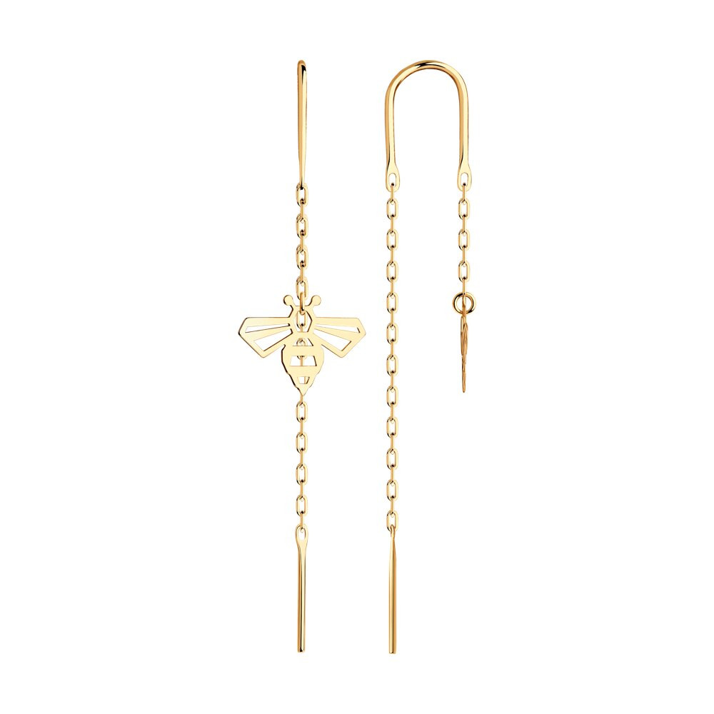 Серьги из красного золота Ювелирное изделие - Серьги из красного золота в магазине Best-Gold 035554