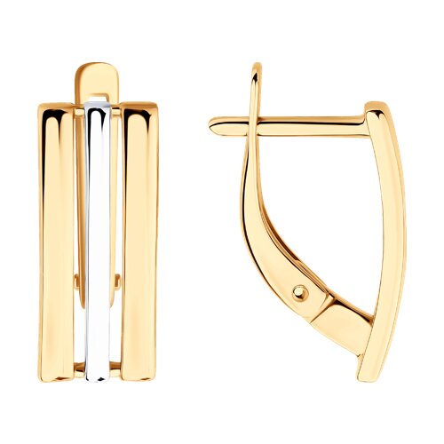 Серьги из комбинированного золота Ювелирное изделие - Серьги из комбинированного золота в магазине Best-Gold 145829