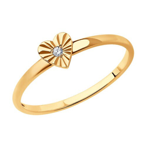 Кольцо из красного золота с фианитами Ювелирное изделие - Кольцо из красного золота с фианитами в магазине Best-Gold 107127