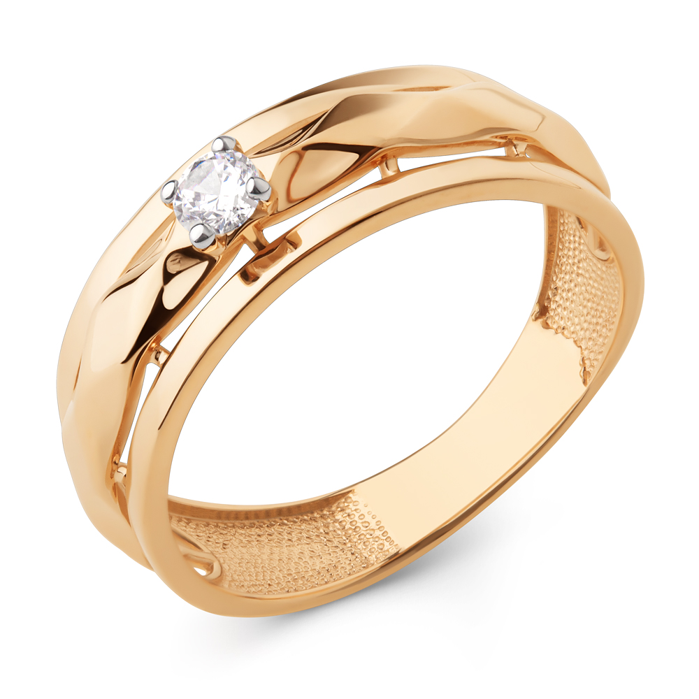 Ювелирное изделие - Кольцо из красного золота с фианитами в магазине Best-Gold 145407