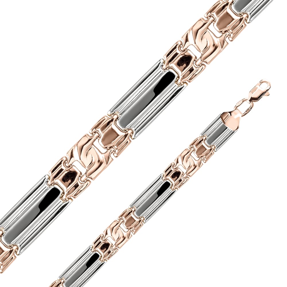 Ювелирное изделие - Браслет мужской из комбинированного золота в магазине Best-Gold 022591