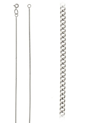 Ювелирное изделие - Цепь из белого золота панцирное плетение в магазине Best-Gold 072079