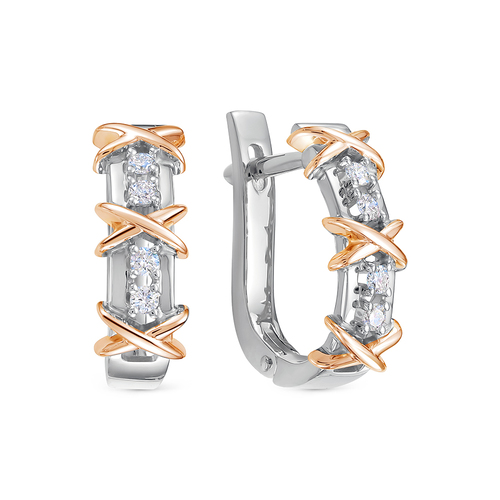 Серьги из белого золота с бриллиантами Ювелирное изделие - Серьги из белого золота с бриллиантами в магазине Best-Gold 077340