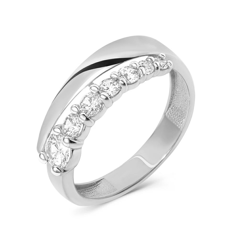 Кольцо из белого золота с фианитами Ювелирное изделие - Кольцо из белого золота с фианитами в магазине Best-Gold 129030