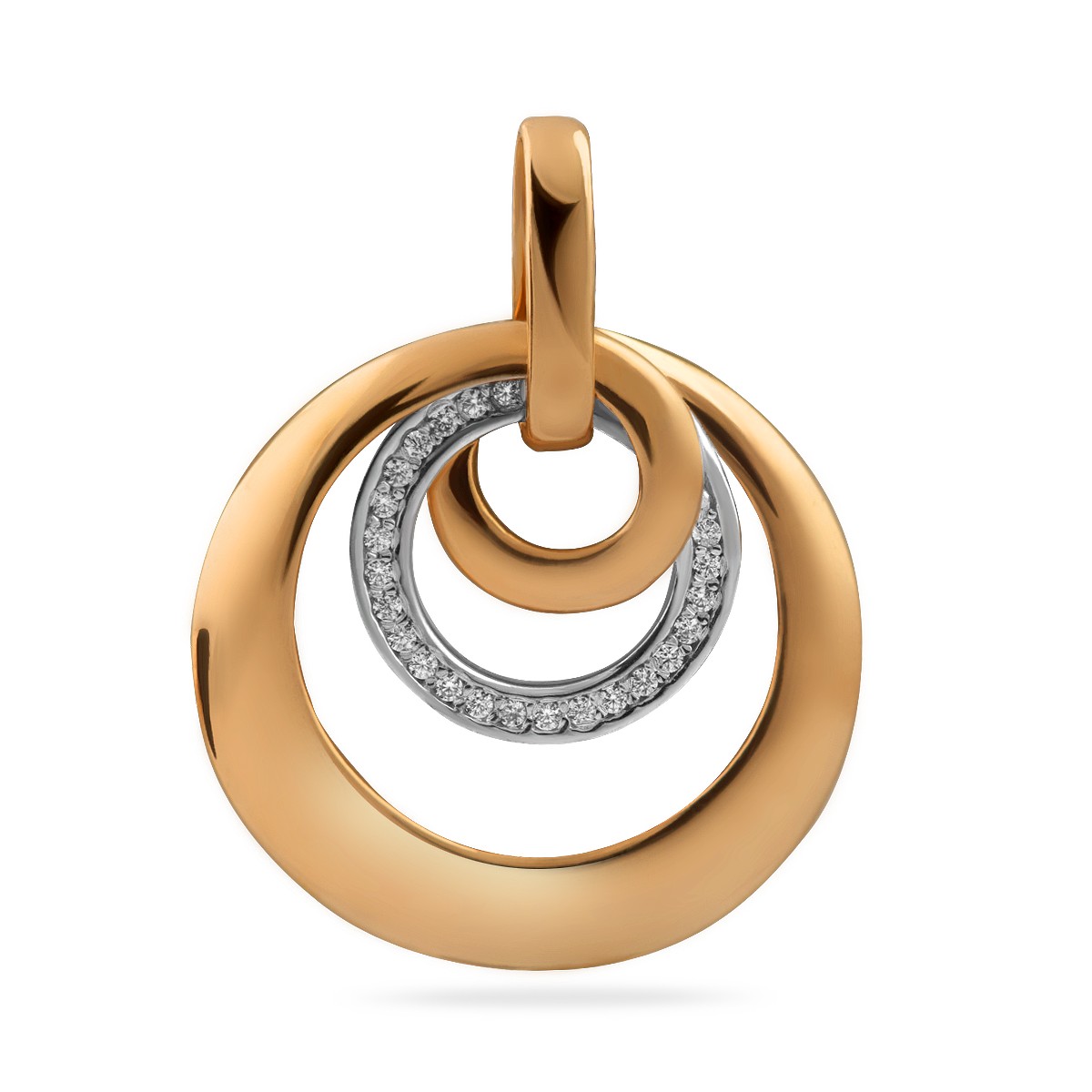 Подвеска из красного золота с фианитами Ювелирное изделие - Подвеска из красного золота с фианитами в магазине Best-Gold 007251