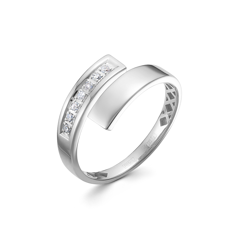 Кольцо из белого золота с бриллиантами