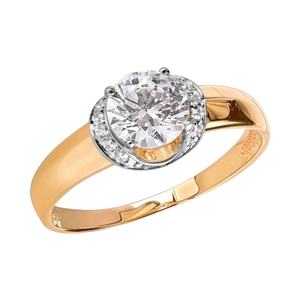 Кольцо из красного золота с фианитами Ювелирное изделие - Кольцо из красного золота с фианитами в магазине Best-Gold 122113